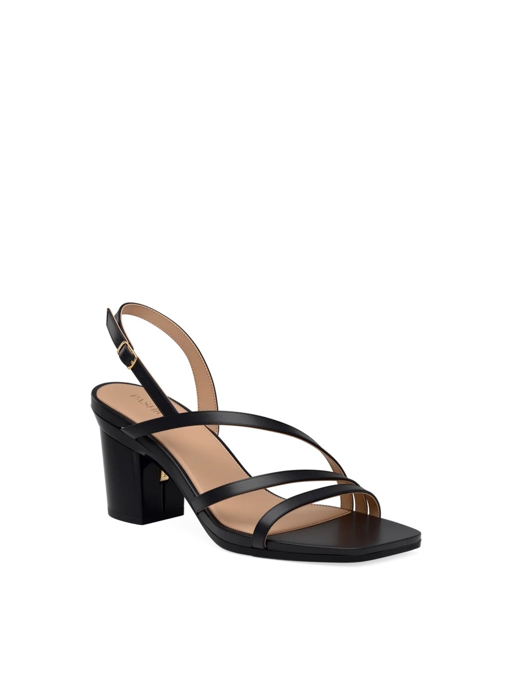 Pashion Footwear The Gia - Coal (Black) Leather Size 5.5 with Block Heel 3 inch